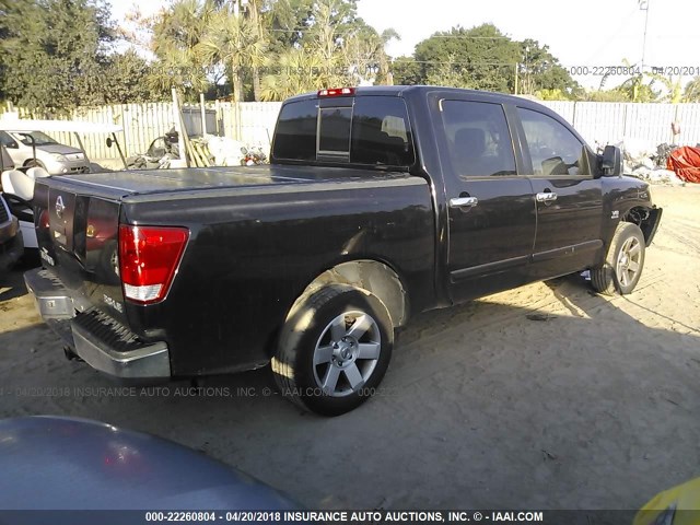 1N6AA07A14N570398 - 2004 NISSAN TITAN XE/SE/LE BLACK photo 4