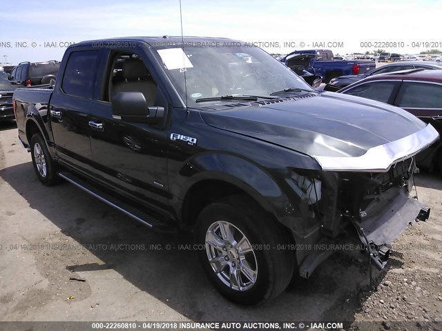 1FTEW1CP8FKE84841 - 2015 FORD F150 SUPERCREW GREEN photo 1