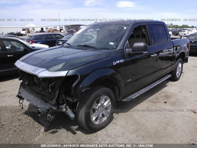 1FTEW1CP8FKE84841 - 2015 FORD F150 SUPERCREW GREEN photo 2