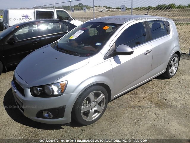 1G1JE6SB1D4107248 - 2013 CHEVROLET SONIC LTZ SILVER photo 2