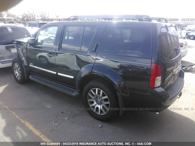 5N1BR18B98C609944 - 2008 NISSAN PATHFINDER LE/SE BLACK photo 3