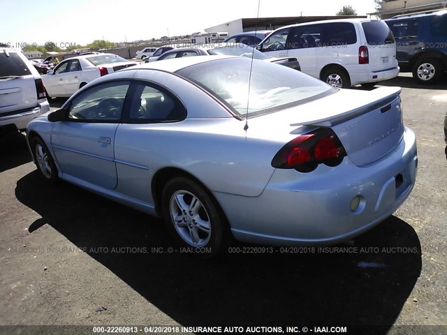 4B3AG42G63E187270 - 2003 DODGE STRATUS SE BLUE photo 3