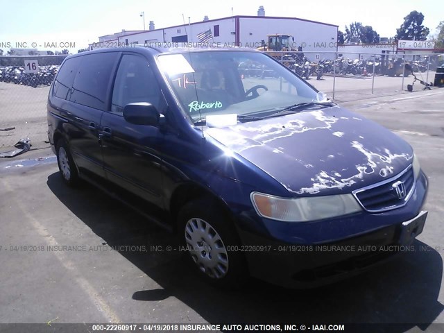 5FNRL18574B125041 - 2004 HONDA ODYSSEY LX Dark Blue photo 1