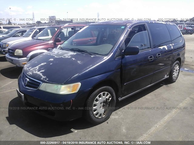 5FNRL18574B125041 - 2004 HONDA ODYSSEY LX Dark Blue photo 2