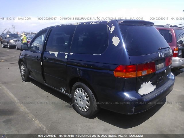 5FNRL18574B125041 - 2004 HONDA ODYSSEY LX Dark Blue photo 3