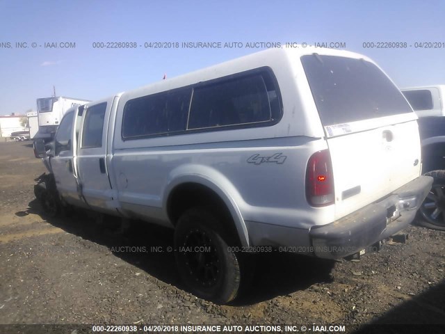 1FTWW31P25EC44376 - 2005 FORD F350 SRW SUPER DUTY WHITE photo 3