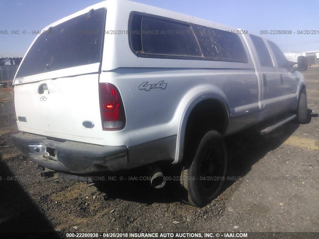 1FTWW31P25EC44376 - 2005 FORD F350 SRW SUPER DUTY WHITE photo 4