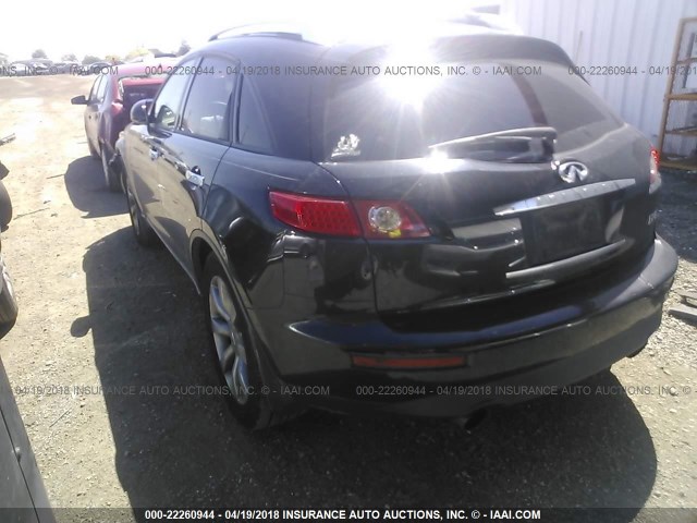 JNRBS08W94X401216 - 2004 INFINITI FX45 BLACK photo 3