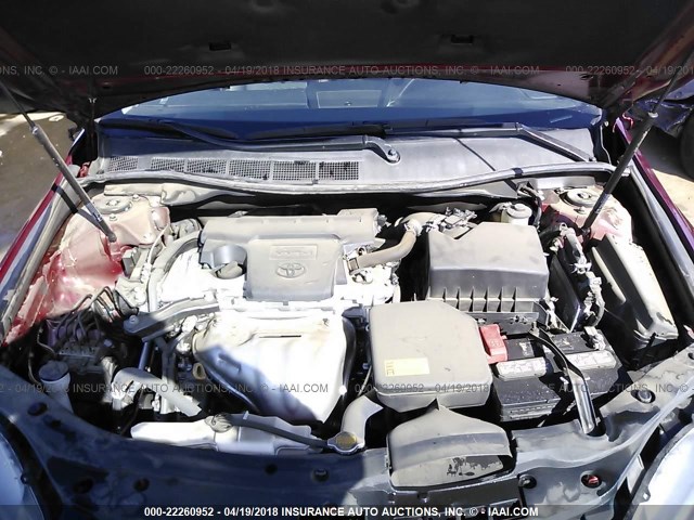 4T1BF1FK6FU888711 - 2015 TOYOTA CAMRY LE/XLE/SE/XSE მუქწითელი ფოტო 10