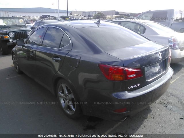 JTHBE262572007974 - 2007 LEXUS IS 350 GRAY photo 3