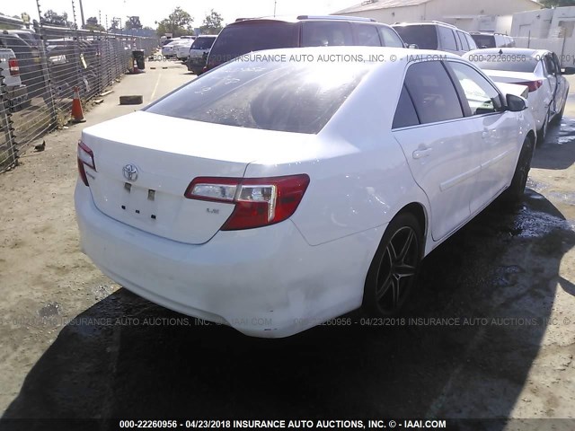 4T4BF1FK6DR296213 - 2013 TOYOTA CAMRY L/SE/LE/XLE 白色 照片 4