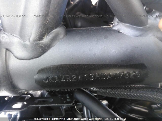 JKAZR2A13HDA17926 - 2017 KAWASAKI ZR900 BLACK photo 10