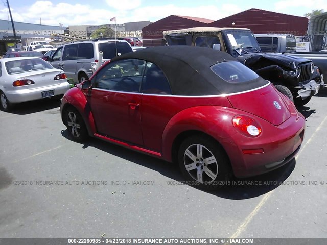 3VWRF31Y66M305405 - 2006 VOLKSWAGEN NEW BEETLE CONVERTIBLE OPTION PKG 1 RED photo 3