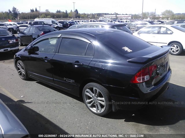 2HGFA55568H703779 - 2008 HONDA CIVIC SI BLACK photo 3