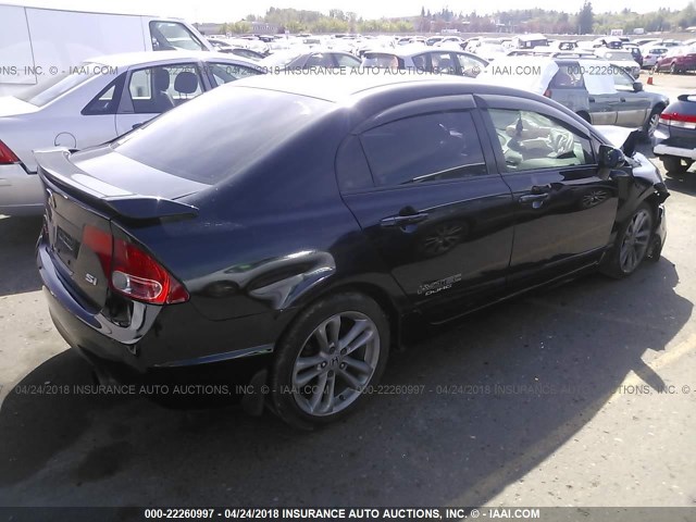 2HGFA55568H703779 - 2008 HONDA CIVIC SI BLACK photo 4