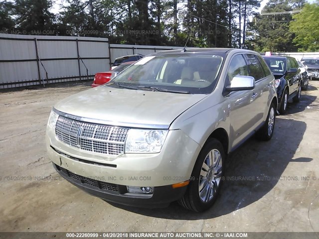 2LMDJ6JC2ABJ13703 - 2010 LINCOLN MKX GOLD photo 2