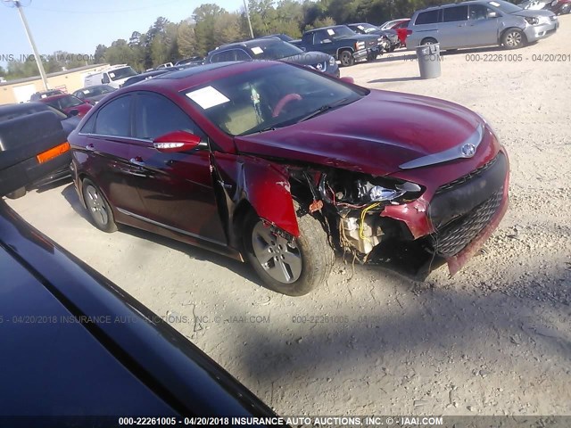 KMHEC4A46CA032287 - 2012 HYUNDAI SONATA HYBRID RED photo 1