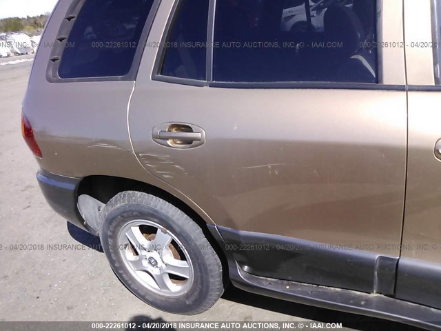 KM8SC13D13U530376 - 2003 HYUNDAI SANTA FE GLS/LX GOLD photo 6