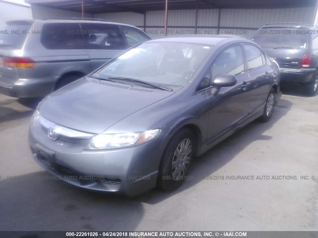 1HGFA15289L023613 - 2009 HONDA CIVIC DX GRAY photo 2