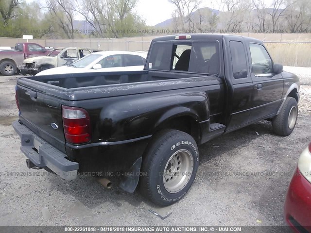 1FTZR45U32PA46271 - 2002 FORD RANGER SUPER CAB BLACK photo 4