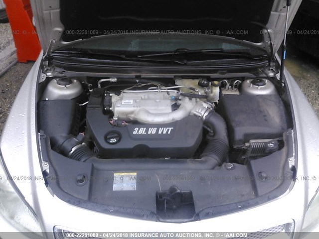 1G1ZK57788F175423 - 2008 CHEVROLET MALIBU LTZ 银色 照片 10