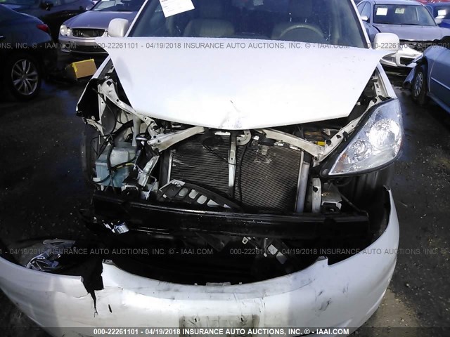 5TDYK4CC3AS335648 - 2010 TOYOTA SIENNA XLE/XLE LIMITED WHITE photo 6