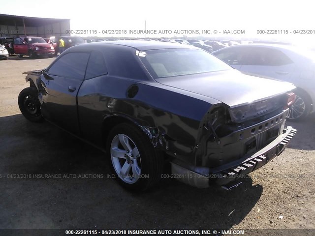 2C3CDYAG0DH662663 - 2013 DODGE CHALLENGER SXT GRAY photo 3