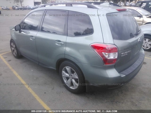 JF2SJADC3GH507391 - 2016 SUBARU FORESTER 2.5I PREMIUM GREEN photo 3