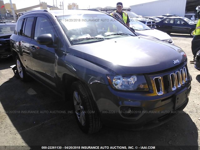 1C4NJCBB1FD186751 - 2015 JEEP COMPASS SPORT GRAY photo 1