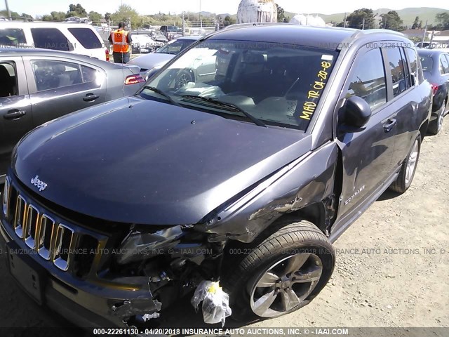 1C4NJCBB1FD186751 - 2015 JEEP COMPASS SPORT GRAY photo 2