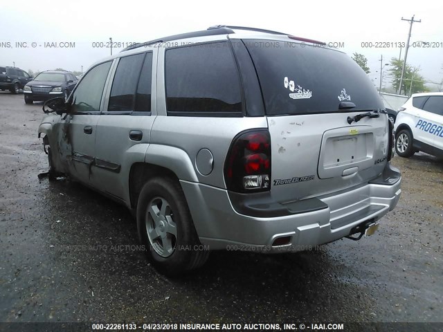 1GNDS13S342331560 - 2004 CHEVROLET TRAILBLAZER LS/LT SILVER photo 3