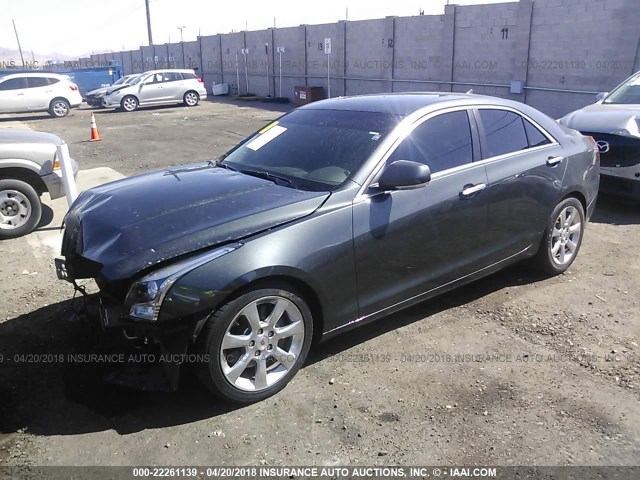 1G6AB5RXXE0193828 - 2014 CADILLAC ATS LUXURY GRAY photo 2