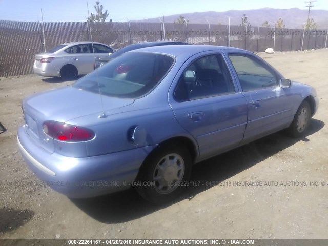 1FALP6539SK109973 - 1995 FORD CONTOUR GL BLUE photo 4