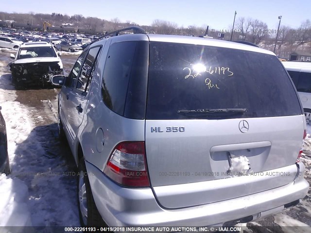 4JGAB57E64A458876 - 2004 MERCEDES-BENZ ML 350 SILVER photo 3