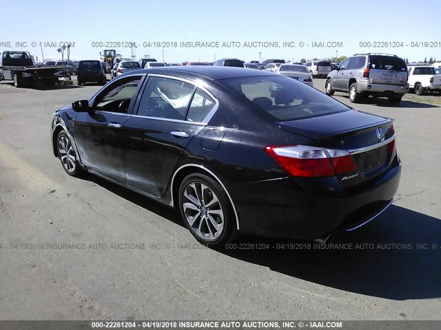 1HGCR2F5XDA145064 - 2013 HONDA ACCORD SPORT BLACK photo 3