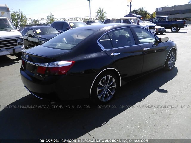 1HGCR2F5XDA145064 - 2013 HONDA ACCORD SPORT 黑色 照片 4