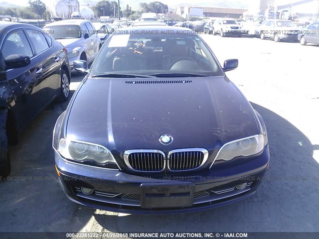 WBABS53433JU97071 - 2003 BMW 330 CI BLUE photo 6