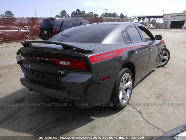 2C3CDXCT9EH113324 - 2014 DODGE CHARGER R/T GRAY photo 4