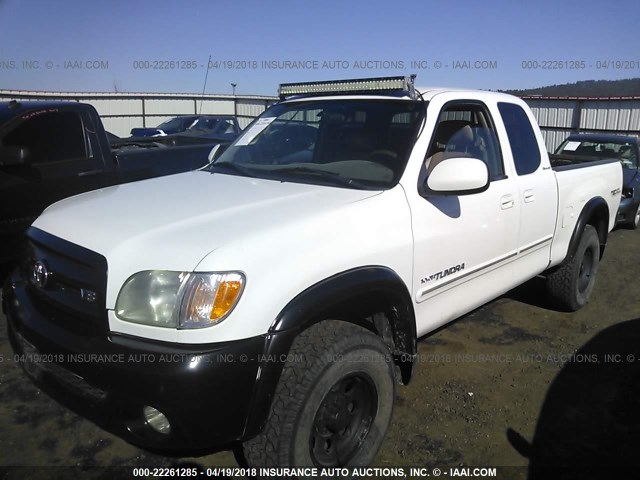 5TBBT48103S360271 - 2003 TOYOTA TUNDRA ACCESS CAB LIMITED WHITE photo 2