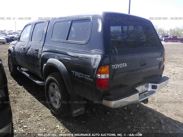 5TEHN72N54Z430568 - 2004 TOYOTA TACOMA DOUBLE CAB შავი ფოტო 3