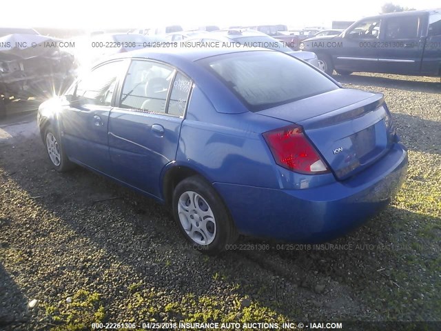 1G8AZ52F93Z166567 - 2003 SATURN ION LEVEL 2 蓝色 照片 3