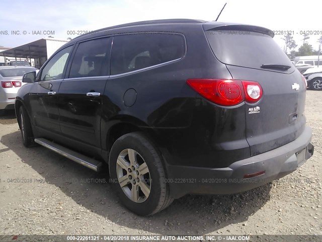 1GNLRFED6AS134025 - 2010 CHEVROLET TRAVERSE LT BLACK photo 3