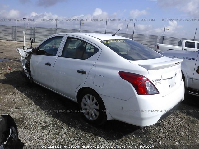 3N1CN7AP8HL859406 - 2017 NISSAN VERSA S/S PLUS/SV/SL WHITE photo 3