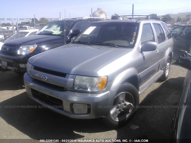 JNRDR07Y31W109585 - 2001 INFINITI QX4 SILVER photo 2