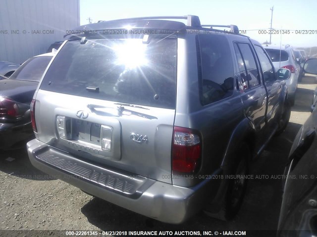 JNRDR07Y31W109585 - 2001 INFINITI QX4 SILVER photo 4