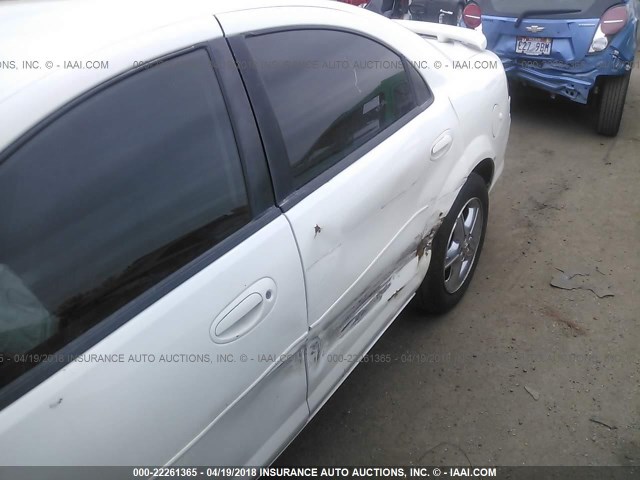 1B3EL46R66N119758 - 2006 DODGE STRATUS SXT WHITE photo 6