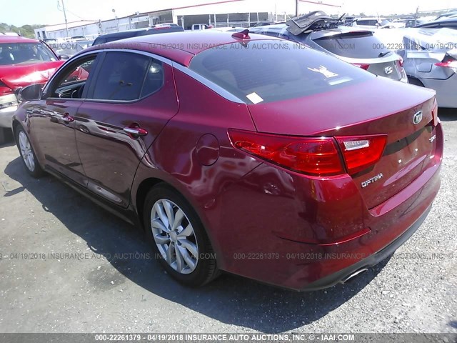 5XXGN4A76EG311456 - 2014 KIA OPTIMA EX RED photo 3