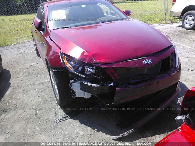 5XXGN4A76EG311456 - 2014 KIA OPTIMA EX RED photo 6