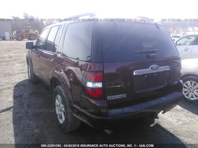 1FMEU7DE2AUA73756 - 2010 FORD EXPLORER XLT MAROON photo 3