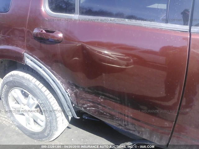 1FMEU7DE2AUA73756 - 2010 FORD EXPLORER XLT MAROON photo 6